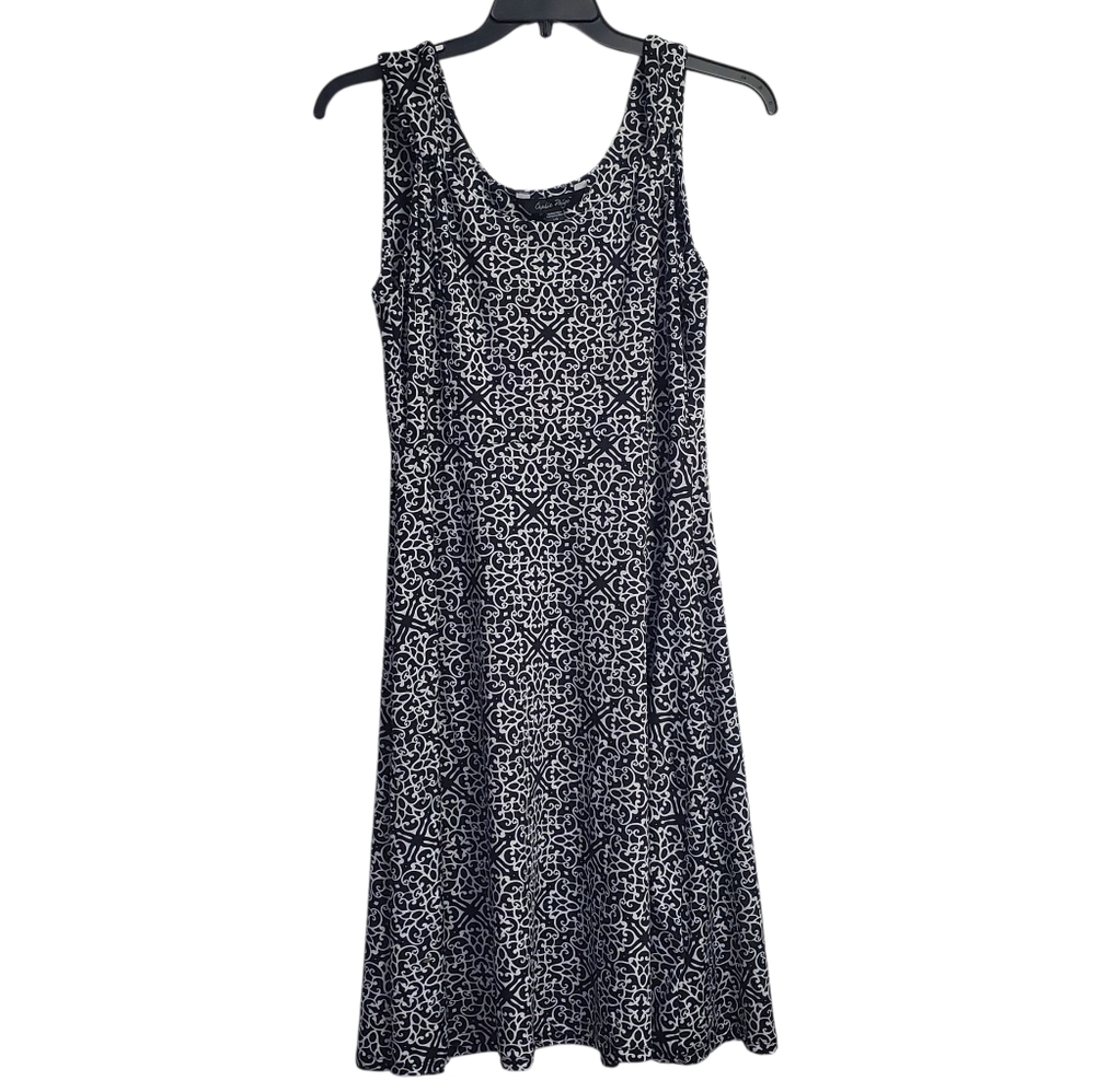 Charlie Paige Black and White Sleeveless Midi Dress Size L